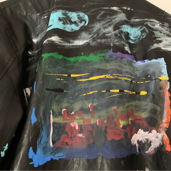 Hand painted Zara men’s jacket - Picture 5 of 6